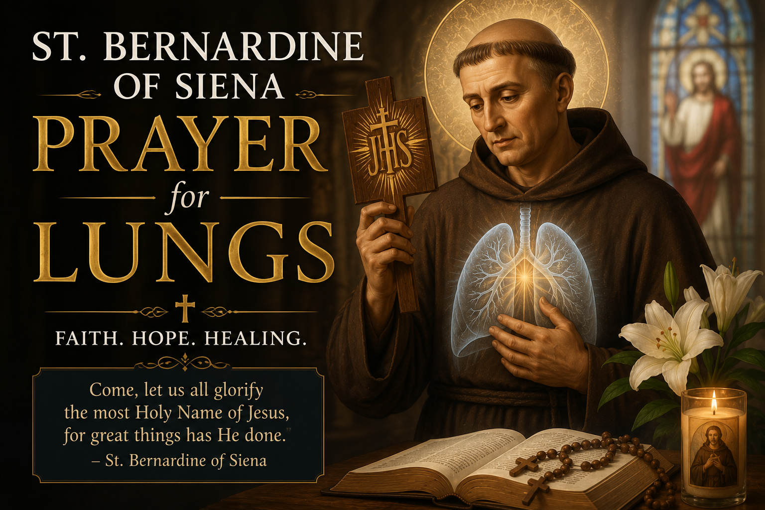 St Bernardine of Siena Prayer for Lungs